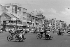 Vietnám, Ho Si Minh-város, (Saigon), Đại lộ Lê Lợi (Le Loi sugárút)., 1973, Kővári György, tricikli, Fortepan #203589