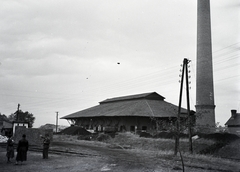 1943, Kurutz Márton, chimney, aerial wire, rails, Fortepan #203804