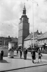 Szlovákia, Nagyszombat, Várostorony., 1963, Kurutz Márton, óratorony, Fortepan #203877