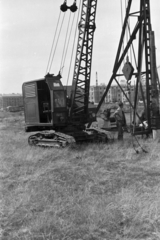 Hungary, Budapest XIII., a Fiastyúk utcai lakótelep építkezése a Tahi utca felől nézve., 1957, Kurutz Márton, Budapest, crane, Fortepan #203880