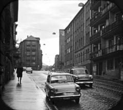 Magyarország, Budapest I., Batthyány utca, a 18-as számú háztól a Hattyú utca felé nézve, jobbra a Kapás utca torkolata., 1967, Palatinusz József, Budapest, Fortepan #204175