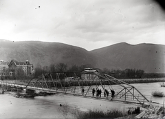 Bosznia-Hercegovina, Ilidža, vashíd a Željeznica folyón., 1910, Plohn József, folyó, híd, Fortepan #204244