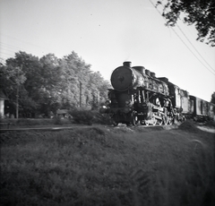 1943, Somlói Miklós dr., steam locomotive, aerial wire, rail, rails, Fortepan #204308