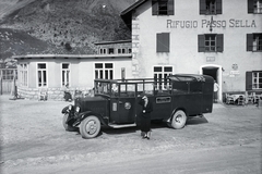 Olaszország, Selva di Val Gardena, 1933, Somogyvári Gergő, autóbusz, Fortepan #204458