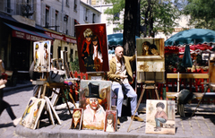 France, Paris, Montmartre, Place du Tertre., 1969, Szilágyi Zsófia, Fortepan #204590