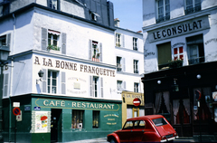 France, Paris, Montmartre, Place Jean-Baptiste Clément, szemben a Rue Saint-Rustique., 1969, Szilágyi Zsófia, Fortepan #204602