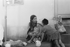 1971, Kereki Sándor, Soviet Union, mother, sleeping, sitting on lap, kid, Fortepan #204730