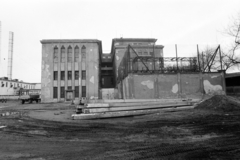 Magyarország, Budapest XIII., Kárpát utca 30-32., az ELMŰ Kőtéri alállomása a Dráva utca felől nézve., 1970, Kereki Sándor, Budapest, építőanyag, Fortepan #204835