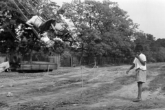 1975, Kereki Sándor, carousel, dirt road, Fortepan #204967