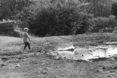 Poland, 1974, Kereki Sándor, puddle, puddle, Fortepan #205118