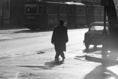 Magyarország, Budapest, a felvétel egy hajó fedélzetén készült a Dunán., 1973, Kereki Sándor, villamos, rendszám, Fortepan #205246