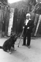 1976, Kereki Sándor, dog, walking the dog, Fortepan #205514