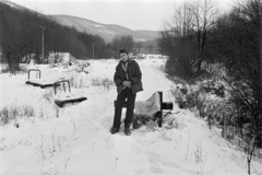 1976, Kereki Sándor, snowy landscape, snow, excursion, Fortepan #205699