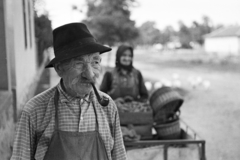 1969, Kereki Sándor, pipe, old person, moustache, hat, Fortepan #205766