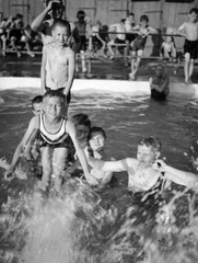 1920, Fortepan, beach, kid, bathing, Fortepan #20581