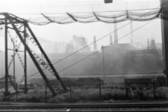 1974, Kereki Sándor, railway, fog, factory chimney, Fortepan #205883