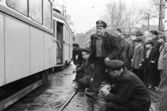 Magyarország, Budapest V.,Budapest VIII., Kálvin tér, a háttérben szemben a Múzeum körút, jobbra a Bródy Sándor utca., 1970, Kereki Sándor, villamos, Budapest, Fortepan #206083