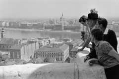 Hungary, Halászbástya, Budapest I., szemben a Parlament., 1969, Kereki Sándor, parliament, Budapest, view, Fortepan #206128