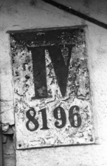 Hungary, Budapest IX., a felvétel a bontás előtt álló Mihálkovics-telepen készült., 1976, Kereki Sándor, Budapest, board, house number sign, Fortepan #206197