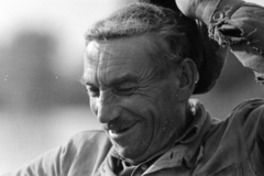 1969, Kereki Sándor, man, smile, holding a cap, Fortepan #206417