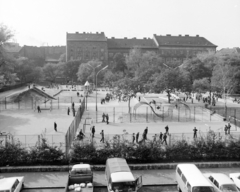 Hungary, Budapest VII., Klauzál téri játszótér, kilátás a vásárcsarnok épületéből., 1974, FŐFOTÓ, Budapest, Fortepan #206653