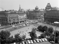 Magyarország, Budapest VII.,Budapest VIII., Blaha Lujza tér és a Nagykörút - Rákóczi út kereszteződés., 1975, FŐFOTÓ, Budapest, Fortepan #206677