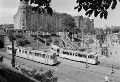 Magyarország, Budapest I.,Budapest II.,Budapest XII., Széll Kálmán (Moszkva) tér, szemben a Várfok utca és a Postapalota., 1975, FŐFOTÓ, Budapest, Fortepan #206691