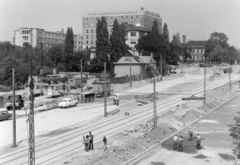 Hungary, Budapest XII., Alkotás utca, a lakóház mögött a Csörsz utcánál a Magyar Optikai Művek (MOM) épületei., 1976, FŐFOTÓ, Budapest, Fortepan #206969