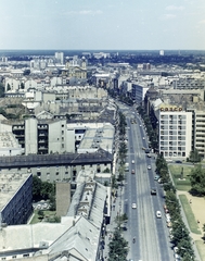 Hungary, Debrecen, kilátás a Petőfi téri toronyházból a Piac utca (Vörös Hadsereg útja) felé., 1976, FŐFOTÓ, colorful, Fortepan #207045