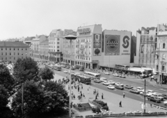 Hungary, Budapest VIII., Blaha Lujza tér, szemben jobbra a Rákóczi út 42. - Akácfa utca sarok., 1978, FŐFOTÓ, Budapest, Fortepan #207266