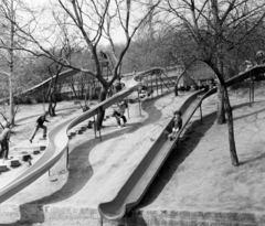 Hungary, Budapest XI., csúszdás játszótér a Minerva utca közelében., 1979, FŐFOTÓ, playground slide, Budapest, Fortepan #207307