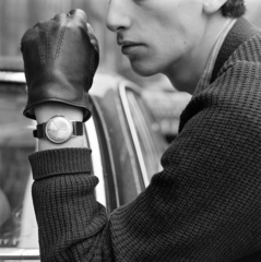 Hungary, 1969, FŐFOTÓ, watch, advertising photography, wrist watch, knitwear, gloves, Fortepan #207417