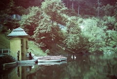 Hungary, Lillafüred, Miskolc, Hámori-tó., 1941, Fortepan, colorful, lake, boat, pier, Fortepan #20751