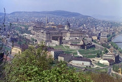 Magyarország, Budapest I., kilátás a Gellérthegyről a budai Vár felé., 1967, FŐFOTÓ, Budapest, Fortepan #207521