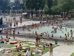 Magyarország, Margitsziget, Budapest, Palatinus Strandfürdő., 1967, FŐFOTÓ, színes, Fortepan #207584