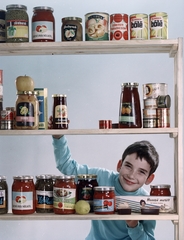 Hungary, 1969, FŐFOTÓ, tin can, advertising photography, Globus-brand, Fortepan #207961