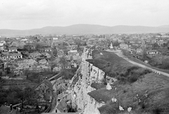 Hungary, Veszprém, kilátás a Várból, előtérben a Benedek-hegy., 1970, Fortepan, cityscape, picture, cross, Fortepan #2083