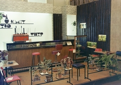 1969, FŐFOTÓ, colorful, espresso, bar stool, coffee machine, Fortepan #208332