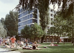 Hungary,Lake Balaton, Siófok, Petőfi sétány, Hotel Hungária., 1969, FŐFOTÓ, Fortepan #208340