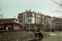 Magyarország, Balatonkenese, Székesfővárosi tisztviselők üdülőtelepe (később Honvéd üdülő)., 1940, Fortepan, színes, pad, üdülés, Fortepan #20840