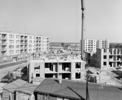 Magyarország, Budapest IV., Izzó lakótelep, a Bródy Imre utca felől a Káposztásmegyeri út felé nézve.
, 1970, FŐFOTÓ, Budapest, Fortepan #208922