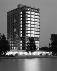 Magyarország,Balaton, Siófok, Hotel Európa., 1967, FŐFOTÓ, éjszaka, Fortepan #209091