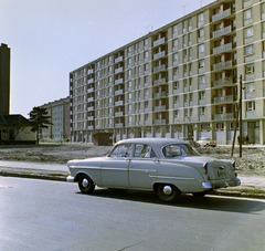 Magyarország, Budapest XI., Budafoki út, szemben a Szerémi sor., 1962, FŐFOTÓ, rendszám, Budapest, színes, Opel Kapitän, Fortepan #209177