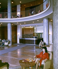 Magyarország, Budapest XI., Gellért Szálló, hall, szemben a recepció., 1960, FŐFOTÓ, Budapest, színes, Fortepan #209282