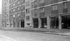 Magyarország, Budapest XI., Október huszonharmadika (Schönherz Zoltán) utca 23-21. számú ház., 1962, FŐFOTÓ, élelmiszerbolt, Csemege vállalat, Budapest, Fortepan #209283