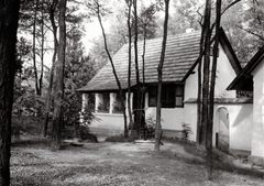 Hungary, Pócsmegyer, Surány, népies nyaraló., 1938, Balogh Jánosné dr. Horváth Terézia, gate, porch, Fortepan #209346