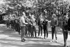 1969, Belházy Miklós, Young Pioneer camp, standing in line, Fortepan #209908