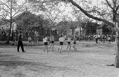 Magyarország, Budapest XXII., Árpád utca 2., az általános iskola (később Árpád Utcai Német Nemzetiségi Nyelvoktató Általános Iskola) udvara., 1966, Belházy Miklós, Budapest, Fortepan #209942