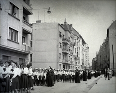 Magyarország, Budapest XI., a Budafoki út Karinthy Frigyes (Verpeléti) út - Lágymányosi út közötti házsora., 1938, Belházy Miklós, Budapest, Fortepan #210167