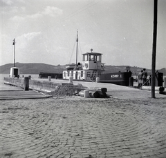 Magyarország,Balaton, Szántód, rév., 1939, Belházy Miklós, Komp I. hajó, Balaton, Fortepan #210182